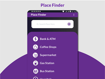 Place Finder App Design Concept app ui ux