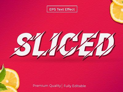 Sliced Text Effect text effect typography vector
