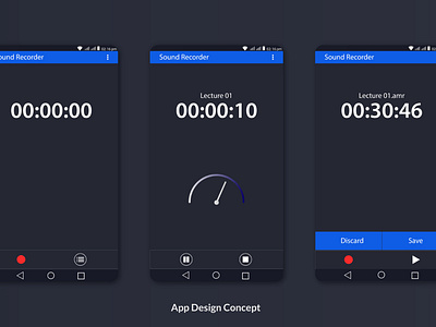 Sound Recorder App design concept