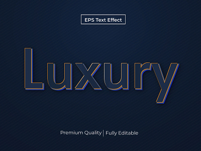 Luxury text effect abstract background design text effect typography vector