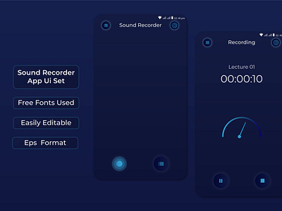 Sound Recorder App Ui Design