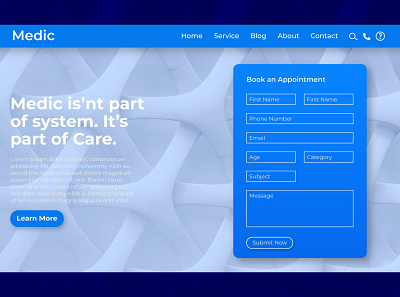 Medical Website Landing Page medical website design typography ui ux website concept website design