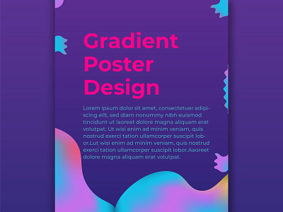 Abstract colorful gradient background Poster Design. abstract backdrop banner baugasm poster blank blue gradient vector colorful copy space cover design creative decorative dynamic shape flyer futuristic geometric hologram holographic background holographic gradient liquid minimal