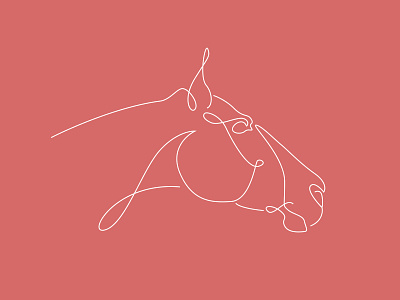 Horse in profile design figma illustration minimal ui