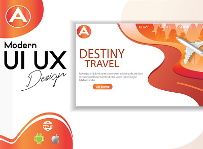 UI/UX Design For a Travel Agency branding design illustration illustrator logo typography ui ux vector web