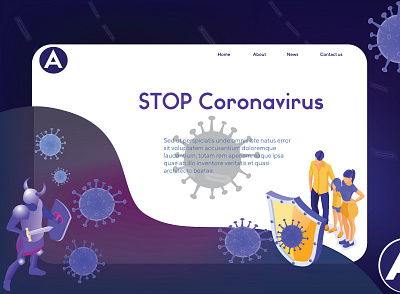 UI/UX Design For stop coronavirus. branding design illustration illustrator logo typography ui ux vector web