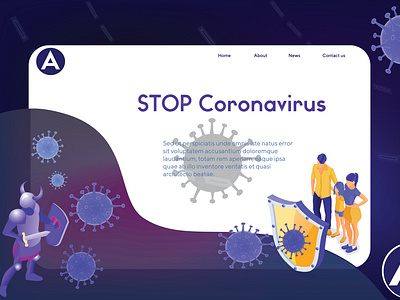 UI/UX Design For stop coronavirus.