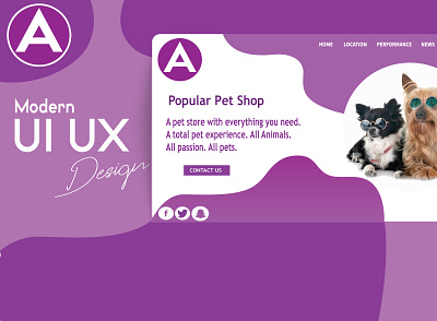 UI/UX Design For a Pet shop animation branding design illustration illustrator logo typography ui ux vector web