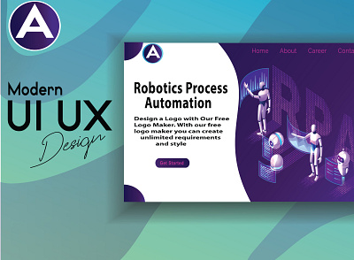 UI/UX Design For Robotics Process animation branding illustration illustrator logo minimal typography ui ux vector