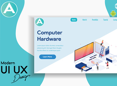 UI/UX Design For Computer Hardware animation branding design illustration illustrator logo minimal typography ui ux vector web