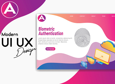 UI/UX Design For Biometric Authentication animation branding design illustration illustrator logo typography ui ux vector web