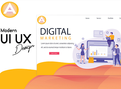 UI/UX Design For Digital Marketing animation branding design icon illustration illustrator logo typography ui ux vector