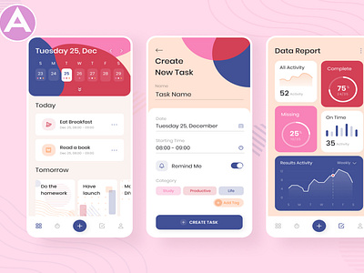 UI/UX Design For To Do List App Exploration by Alina Shah on Dribbble