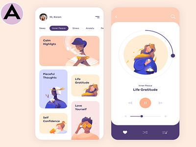 UI/UX Design For Mobile App - Mindfulness