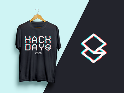 Superhuman — Hackday 2020 glitch hackathon logo superhuman tshirt typography