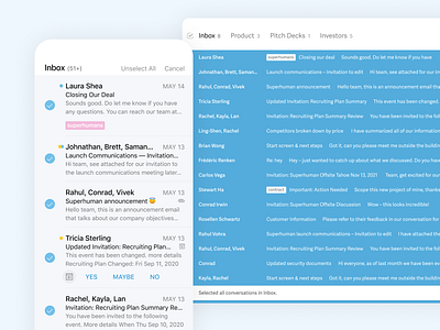 Superhuman — Select All app design email ios iphone mobile select all selection superhuman ui ux