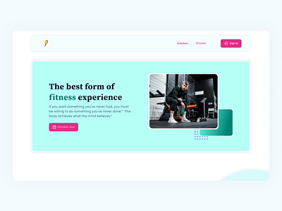 Fitness Website Hero Section design ui uidesign uiux ux web