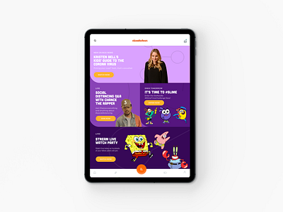 Daily UI #004 - Nick Now adobexd app app screens dailuui ipad app ipad application ipad pro kids kids application mobile app design mobile design mobile ui nickelodeon ui