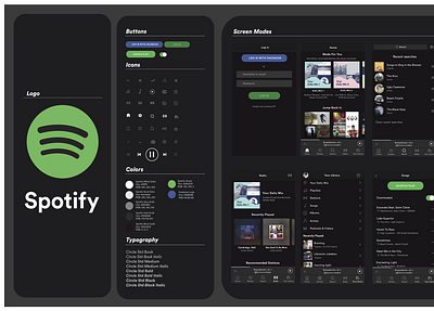 Daily UI #004 - Spotify UI Kit adobexd app app screens app ui kit dailuui design icons iconset mobile app design mobile design mobile ui spotify spotify ui ui ui kit vector