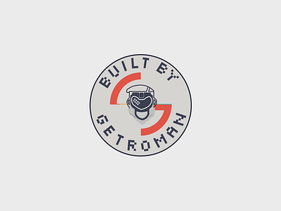 Built By Getroman Badge | Badge Design badge brand branding builtbygetroman design identity logo typography web development