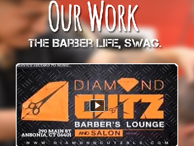 Diamond Cutz "Our Work" page barbershop design first ourwork photoshop webdesign