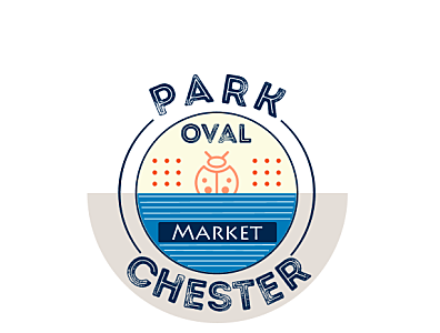 Parkchester Oval Flea Market branding design figma flea market logo typography vector