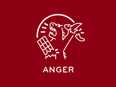 Mood Icon: Anger anger godzilla icon mood outline red