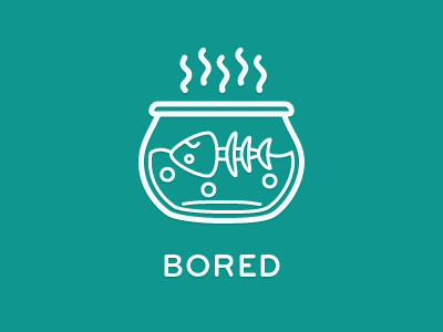 Mood Icon: Bored bored fish icon mood outline