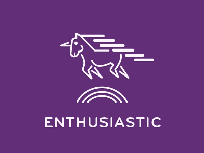 Mood Icon: Enthusiastic enthusiastic icon mood rainbow run unicorn