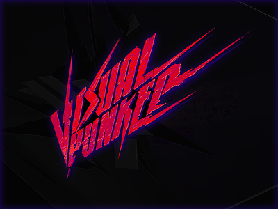VisualPunker Logotype action agressive caligraphy logo typo visual