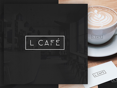 L Café Logotype beverage bistro cafe coffee logo logotype typo
