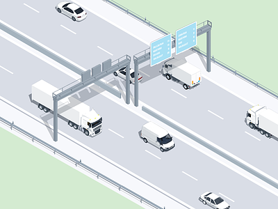Isomertric Highway 3d car illustration infographic iso road