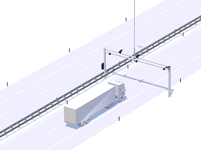 Smart Highway Animation 3d after affects animation car iso isometric loop road transport truck