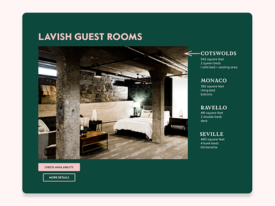 Bed & Breakfast Hotel Rooms - Homepage Exploration bed and breakfast cottage desktop homepage homepage section hotel hotel branding hotel rooms hotel website hover state room booking room details rooms theme rooms web design webdesign