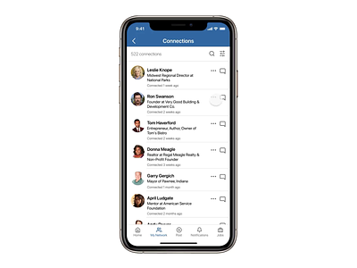 LinkedIn New Feature Concept - Add a Note add a note app exploration connection connections drawer feature feature add ios iphone app iphone mockup iphone x job board linkedin mobile app more new feature note add prototype prototype animation video