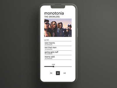 Daily UI - Brutalist Music Player app brutalism dailyui design typography ui ux