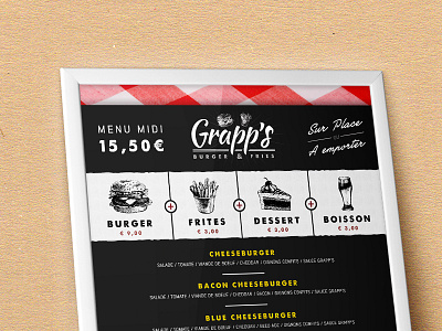 Lunch menu for Grapp's