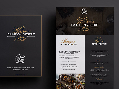 Saint Sylvestre menu lafermedecharles menu print