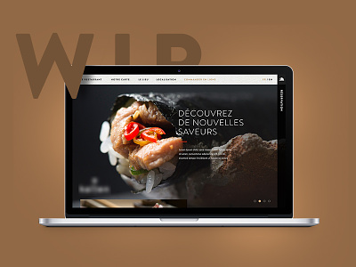 Sushi bar 'Kaïten' restaurant redesign home homepage luxe luxury restaurant sushi wip