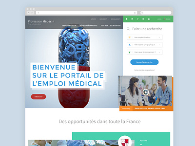 Medical portal homepage colors first test homepage