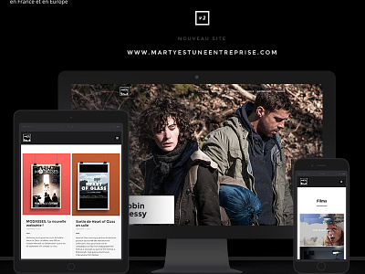 Marty est une entreprise - Website black homepage launch showcase ux design webdesign website white