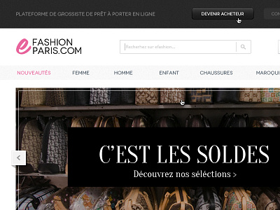 Refresh EFASHIONPARIS.COM redesign ui