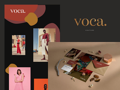 Voca couture bordeaux brand identity brand identity branding wip