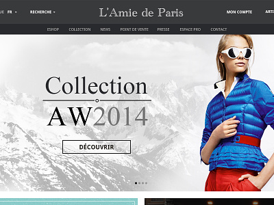 L'Amie de Paris - Eshop homepage test eshop homepage ui ux wholesaler