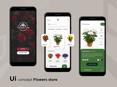 Ui concept Flowers store ui visual design