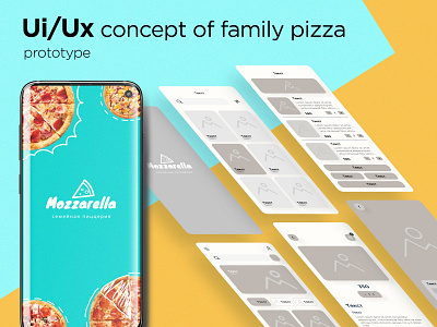 Ui/Ux concept of family pizza prototype (part 1) food mobile app pizza ui ux