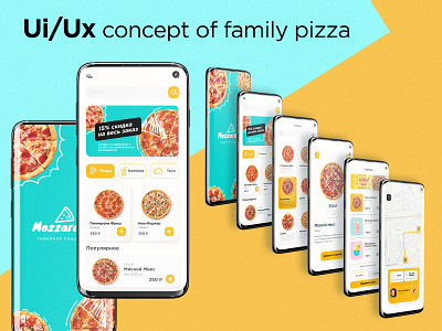 Ui/Ux concept of family pizza visual (part 2)