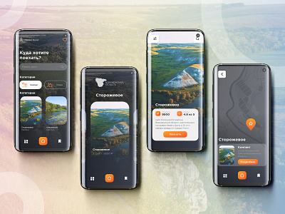 travel app for camping places in the Voronezh region mobile app travel app ui