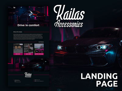 Kailas Accessories landing page landing page ui website