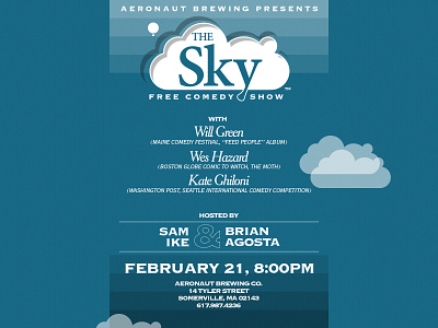 The Sky comedy show poster branding comedy design logo